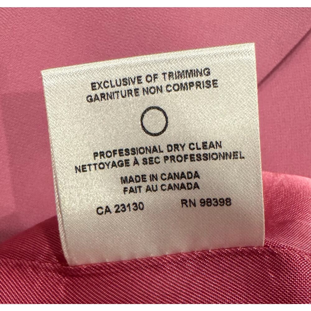 Judith & Charles Rae Pink Longline Blazer Dress Jacket Size 8 Made Canada $675 - Picture 12 of 15